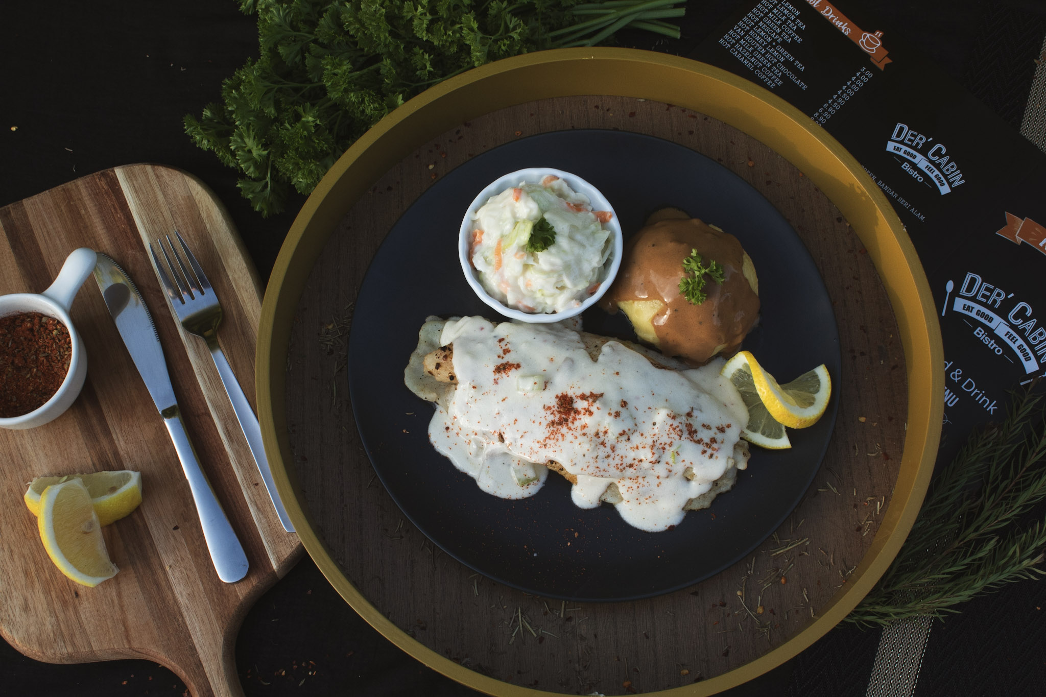 FISH FILLET WITH MUSHROOM SAUCE